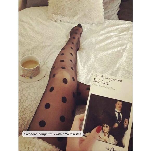 Polka Dot Statement Tights - Picture 4 of 5